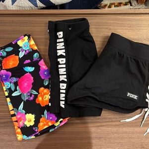 Bundle of 3 yoga shorts, size Medium Pink by VS